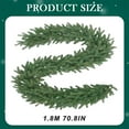 thumbnail image 3 of HCTSHG Christmas Pine Garland - Real Touch Green Garland - Artificial Realistic Cedar Garlands for Mantel, Staircase, Tabletop - Indoor Outdoor Winter Christmas Decor (2 Size Options), 3 of 7