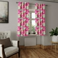 thumbnail image 2 of Ambesonne Floral Grommet Curtain, Taiwan Hakka Culture, 50" x 63", Pink Blue Green, 2 of 6