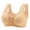 Beige, variant on Bras for Women Full Coverage Lace Front Button Shaping Cup Adjustable Shoulder Strap Large Size Comfortable Push Up Bra