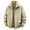 Beige Jacket for Men, variant on Men's Winter Jacket Thick Fleece Lined Full Zip Warm Cargo Jacket with Pockets Trucker Thermal Coat Brown L