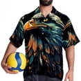 thumbnail image 4 of Starry bird Men's Short Sleeve Button Down Casual Beach Printed Shirts, 4 of 6