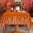 thumbnail image 6 of Orange Pumpkins Flowers Fall Tablecloth , Thanksgiving Autumn Tablecloths 60x84 Inch, 6 of 7