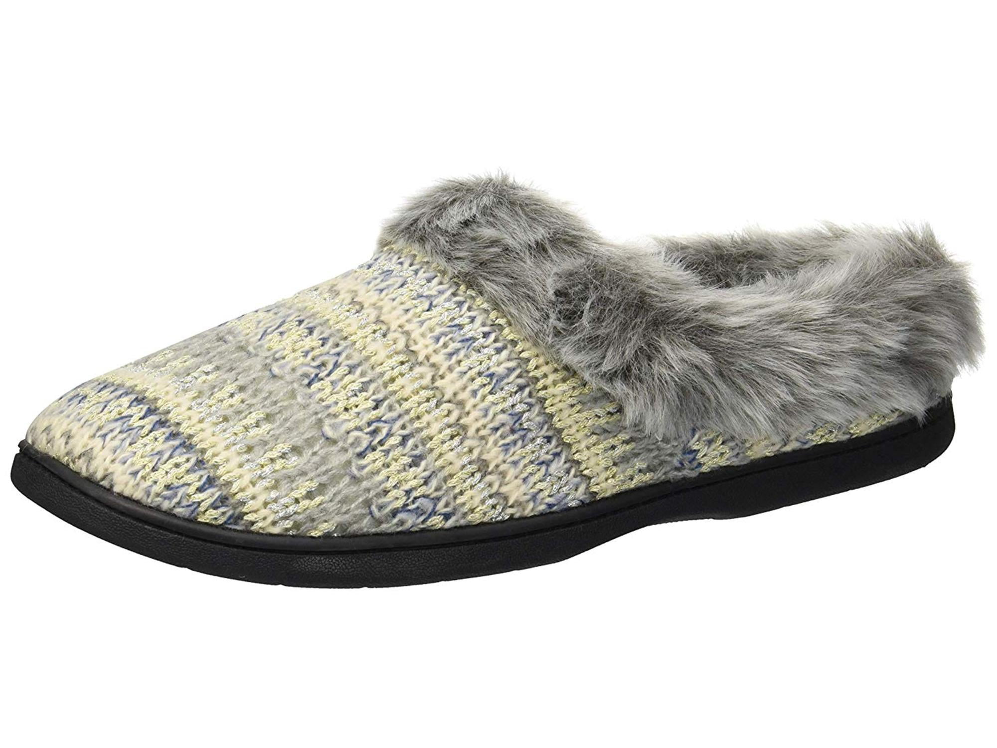 dearfoams women's chloe soft knit clog slippers