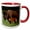 Red/White, variant on 3drose, Theodore Roosevelt National Park, American Bison and Calf, 11oz Mug