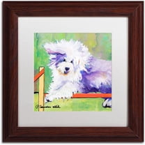 Trademark Fine Art "Tibetan Trials" Canvas Art by Pat Saunders-White, White Mat, Wood Frame