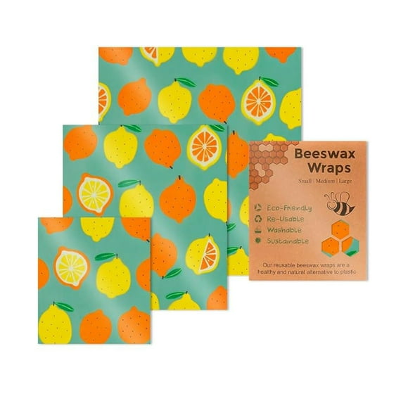 Reusable Beeswax Food Wraps, Yoaney Beeswax Wraps for Food Reusable Food Sheets for Fruits and Vegetables Food Paper, 1X Food Wrapping Paper Set
