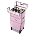 thumbnail image 3 of Byootique 2in1 Nail Polish Organizer Rolling Makeup Train Case Manicure Storage, 3 of 12