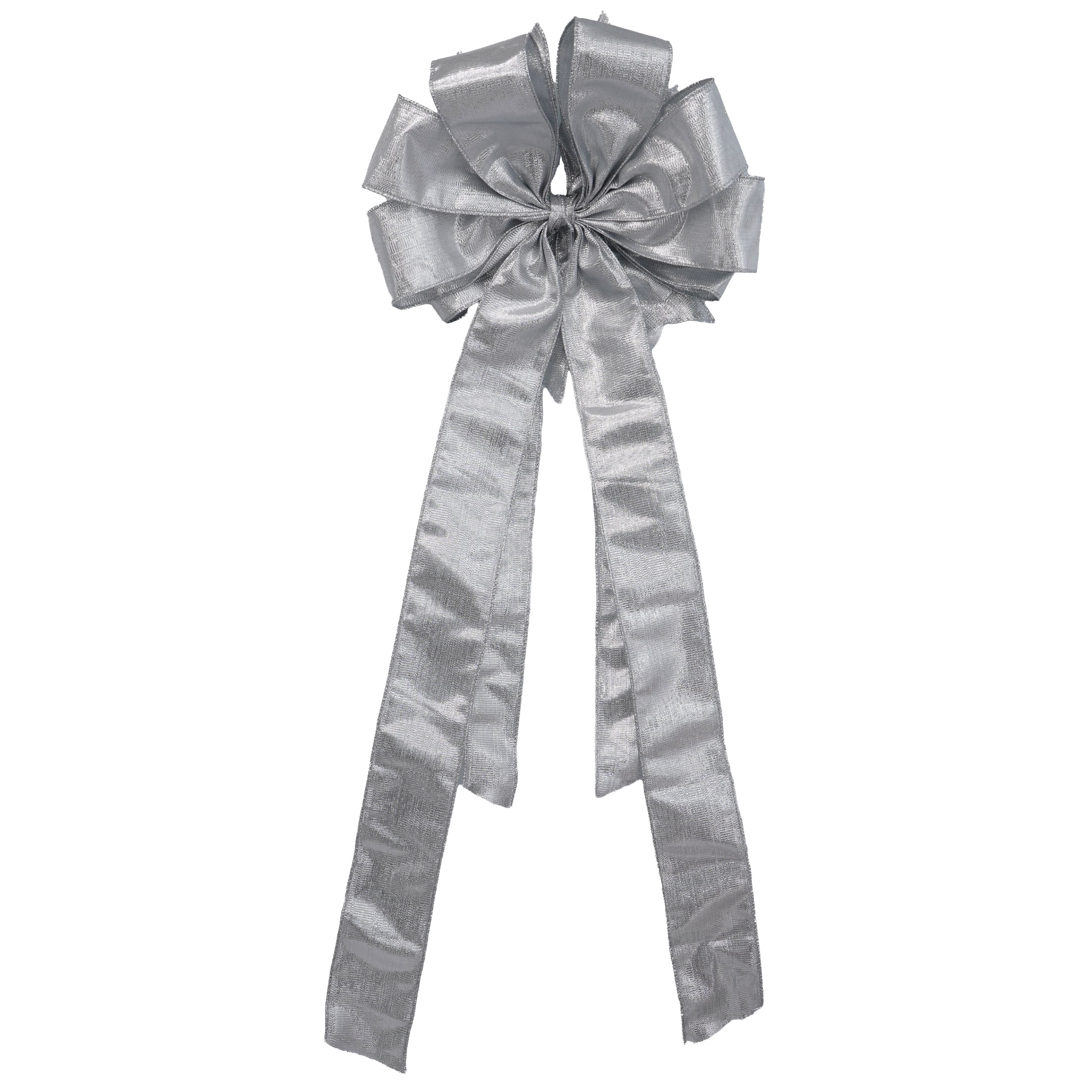 Silver Decorative Christmas Bow, 30", by Holiday Time