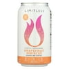 LIMITLESS Lightly Caffeinated Sparkling Water, Grapefruit Hibiscus, 12 Fl Oz, 8 Count
