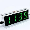 thumbnail image 2 of 4 Bits Electronic Clock Suite LED Electronic Clock DIY SCM LED Digital Clock Parts for Electronic Diy Enthusiasts - Green, as described, 2 of 9