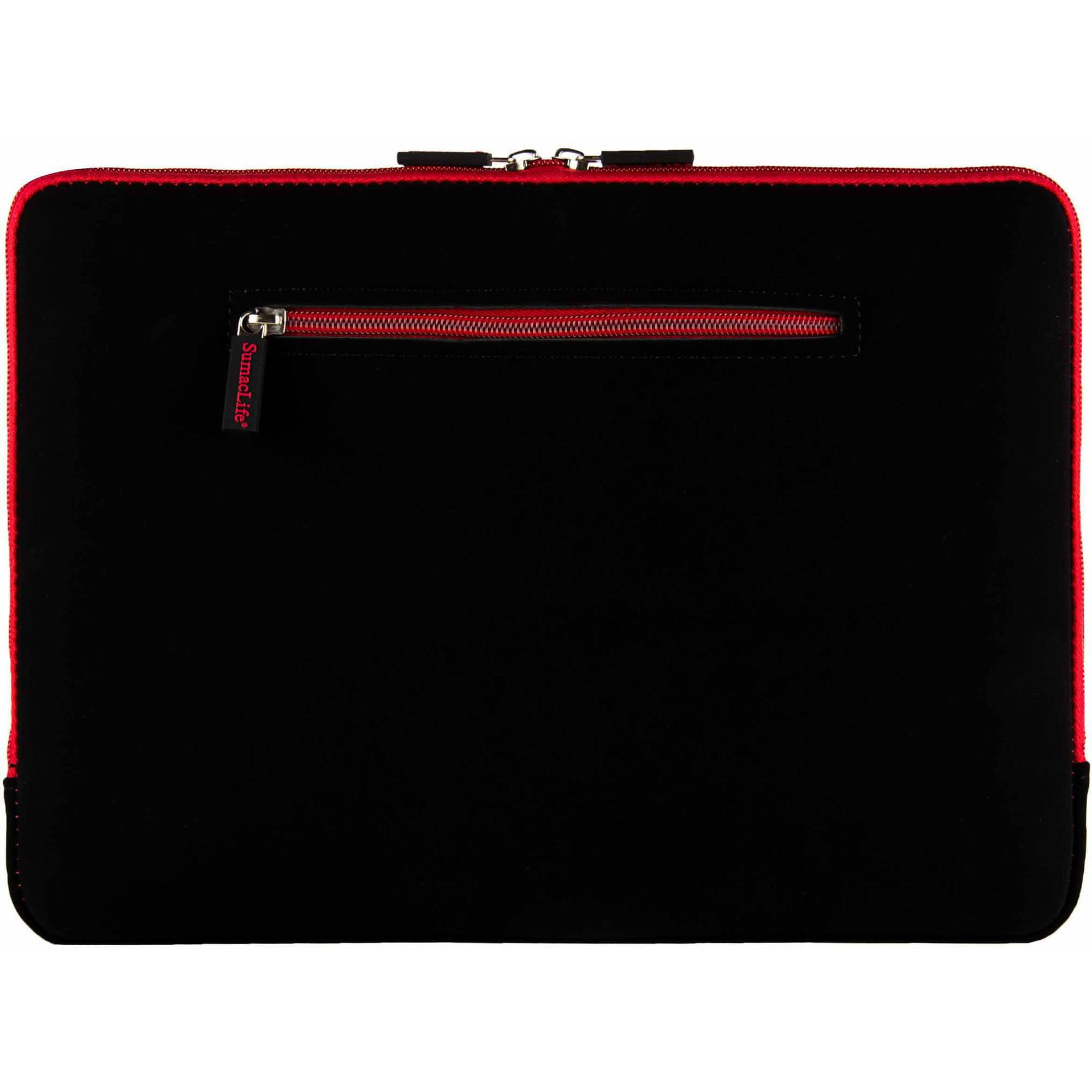 SUMACLIFE Microsuede Compact Padded Carrying Sleeve with Rear Pocket for 12", 13", 13.3" inch Notebook / Ultrabook / Laptop Devices