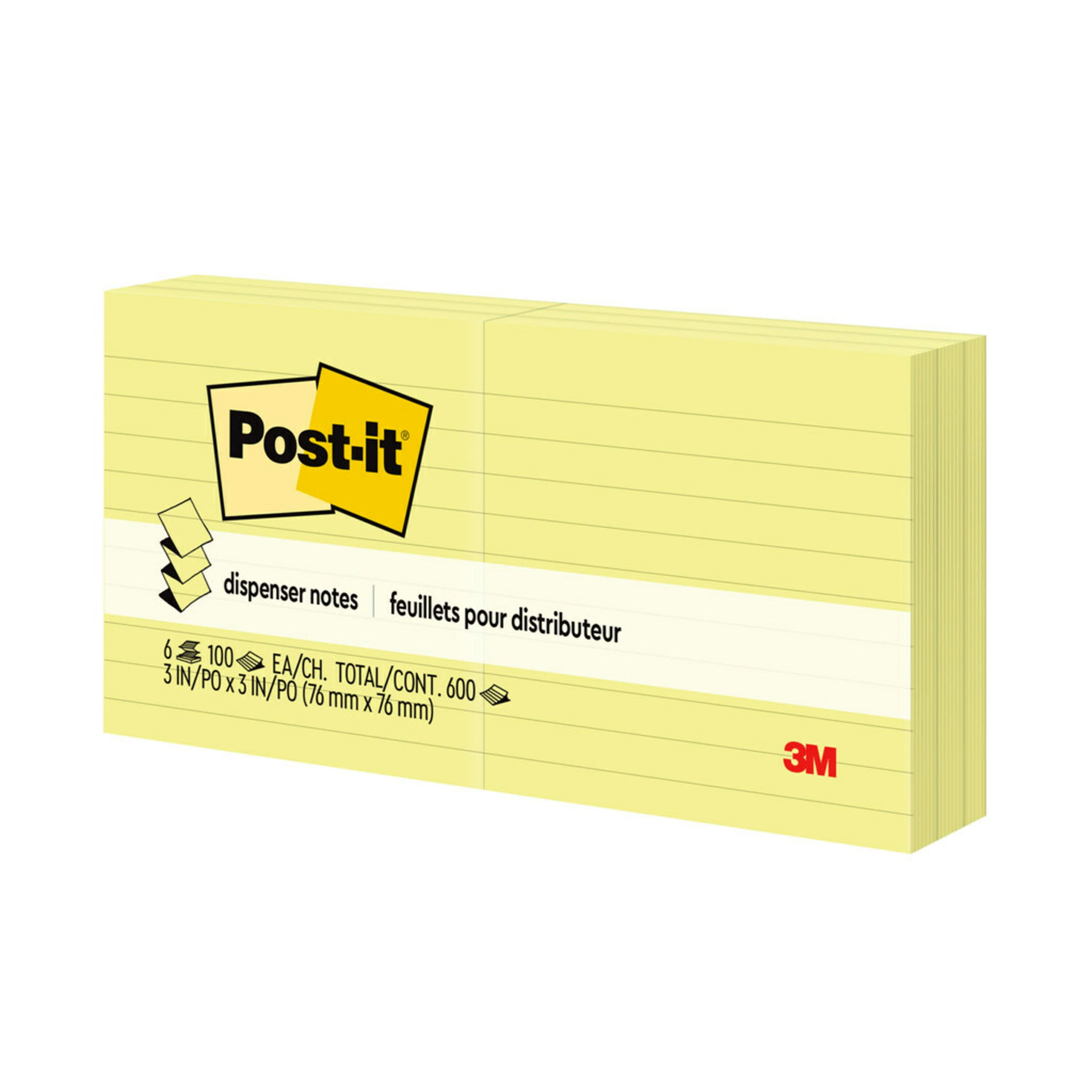 Post-it Pop-Up Notes, Green, Blue, Yellow, Purple, Orange, Designed for Pop-Up Note Dispensers, Call Out Important Information, 3 in. x 3 in, 12 Pads/