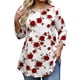 thumbnail image 3 of TaTaai Stretchy Lightweight Rose Print Women's Loose Fit Long Sleeve Round Neck Top Classic Neckline for Commute Casual Holiday Wear Gift, 3 of 7