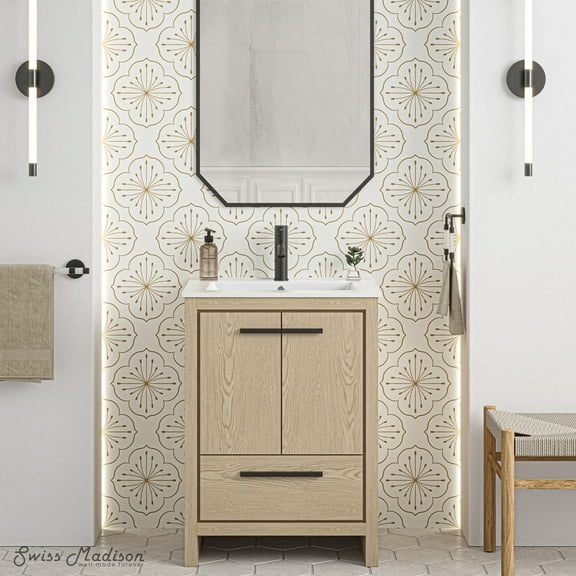 Virage 24 Freestanding, Bathroom Vanity in Natural Oak