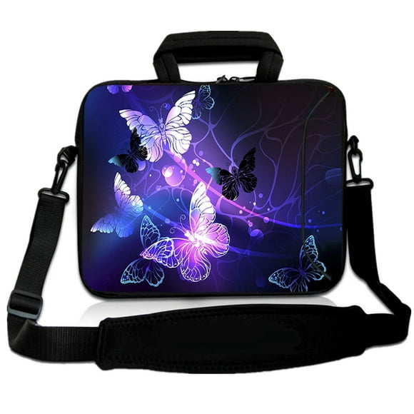 RICHEN 11 11.6 12 12.5 13 inches Case Laptop/Chromebook/Ultrabook/MacBook pro air Notebook PC Messenger Bag Tablet Travel Case Neoprene Handle Sleeve with Shoulder (11-13.3 inch, Butterflies)