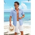 thumbnail image 3 of COOFANDY Button Down Casual Shirts for Men Beach Wear Summer Button up Short Sleeve Stylish Shirts, 3 of 6