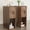 Walnut-2style, variant on GODPAW Mid Century Narrow Nightstand Set of 2, Walnut Wood Round Drawer, 15.7"D x 7.9"W