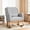 Gray, variant on Modern Rocking Chair, Rocking Chair Nursery with 1 Lumbar Pillow and 2 Side Pockets, Soft Padded Nursery Rocking Chairs for Indoor Living Room Bedroom, Pink