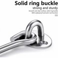 thumbnail image 3 of Cabin Hook, Gate Lock Castle Gate Silent Door Latch, Stainless Steel Easen Hook for Rack Door Garage Doors (2pcs), 3 of 5