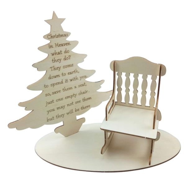 Adornos de para Decoración de árboles de Navidad, Decoración s de árbol de Navidad, Artesanal Sunnimix Decoración navideña de mesa de madera