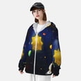 thumbnail image 3 of Saiise Solar System Pattern Sun Protection Hoodie for Men and Women, Lightweight Quick-Dry Windproof with Hood and Zip-3X-Large, 3 of 7