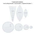 thumbnail image 1 of Template Kit Acrylic Quilting Embroidery Ruler Durable Practical Portable Reusable DIY Making Sewing Handicraft Crafts for Professionals 7Pcs/Set, 1 of 9