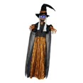 thumbnail image 1 of Bruja animada colgante para decoración de Halloween, casa embrujada, accesorio espeluznante, 70 pulgadas. negro, 1 of 9