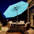 thumbnail image 6 of Autlaycil 10 ft Red Solar Patio Umbrellas with 32 LED lights for Market Outdoor Pool, Steel Tilt Crank, 6 of 7