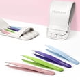 thumbnail image 2 of 4 Pcs Tweezers Set, Stainless Steel Hair Removal Makeup Tool, Gift,Multicolor, 2 of 7