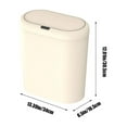 thumbnail image 3 of Btomtd 12.5L Sensor Trash Can Two Modes Touchless Garbage Can with Lid for Kitchen Living Room Office Garbage Bin, Beige, 3 of 6