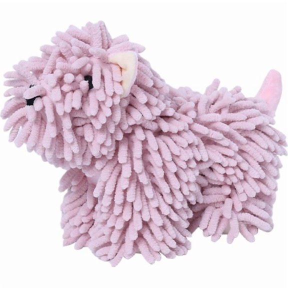 Cute Puppy Chenille Hand Towel, Fuzzy Ball Hand Towel, Fluffy Texture with Hanging Loop for Bathroom Kitchen Sink, Quick Dry Animal Design Towels for Dog Lover