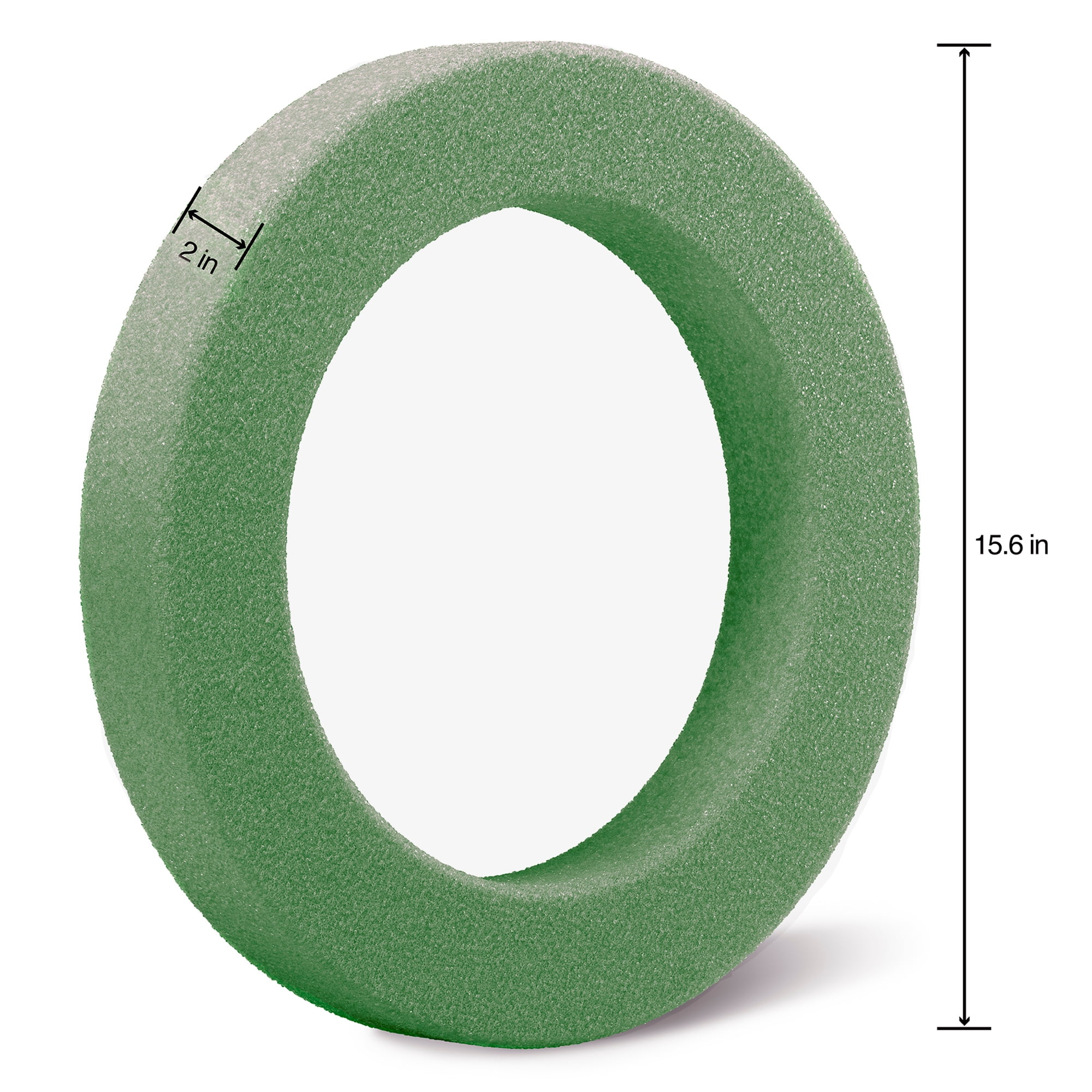 FloraCraft FloraFōM Wreath 2 inch x 15.6 inch Green