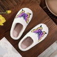 thumbnail image 5 of Aloohaidyvio Women's New Butterfly Embroidered Slippers Winter Indoor Slip-on Warm Slippers, 5 of 5