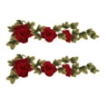 thumbnail image 2 of 2Pcs Flower Patches Patch Embroidered Floral Applique Iron On Sew For Clothes Handbags Hats Pants, 2 of 8