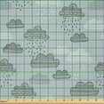 thumbnail image 2 of Ambesonne Rain Fabric by the Yard Microfiber, Tribal Motif Inspired, 2 Yards, Charcoal Grey Blue Grey, 2 of 4