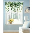 thumbnail image 2 of Country Green Leaves Tie Up Curtains for Window, Thermal Insulated Balloon Shade Adjustable Rod Pocket Curtains Valance Panels for Kitchen Bathroom Cafe 42 x 54 Country Pastoral Vines Plants, 2 of 6