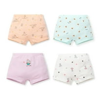 XBASW Toddler Kids Girls Boys Cartoon Boxer Underwear Cotton Briefs Comfort Breathable Four Corners Shorts Underpants Pack of 4