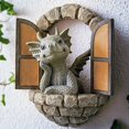 thumbnail image 4 of Figuras de dragón de jardín Figura decorativa de jardín de dragón de poliresina Figuras decorativas de jardín en forma de dinosaurio pequeño-Puerta abierta 2 piezas Rojo Verde Cocina, Decoración y Otros, 4 of 5