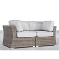 thumbnail image 3 of Living Source International Causeuse Extérieure en Osier avec Coussin, Gris, 3 of 3