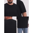 thumbnail image 7 of DARING DIVA Men's Big Tall Mesh Breathable Crew Neck Short Sleeve T-Shirts 2XL Black, 7 of 7
