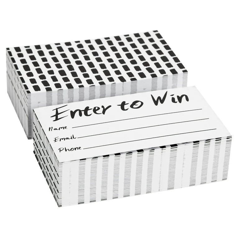 321Done Enter To Win Raffle Tickets (100 Count) - Name, Phone, Email Entry Forms For Contests & Drawings