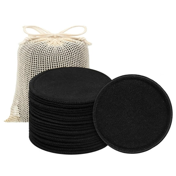 Organic Reusable Makeup Remover Pads, Washable Eco-Friendly Natural Bamboo Cotton Rounds for All Skin Types with