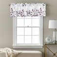 thumbnail image 3 of Purple Eucalyptus Leaves Valance Curtain for Windows Watercolors Grey Plants Birds Farm Rod Pocket Curtain Valances Short Window Treatments Panels for Kitchen Bathroom Laundry Basement 56 x 16 Inch, 3 of 9