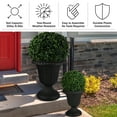 thumbnail image 4 of Pure Garden Large and Small Outdoor Urn Planter 2-Pack, Black, 4 of 7