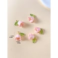 thumbnail image 3 of 10pcs/set Fashionable Pink Gradient Flower Beads For Earrings, Necklace Making, 3 of 3