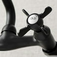 thumbnail image 2 of Kingston Brass KS113MB 6 in. Adjustable Center Wall Mount Kitchen Faucet, Matte Black, 2 of 5