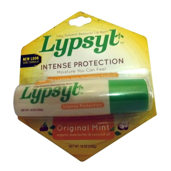 LypSyl Baume à Lèvres Menthe Originale Protection Intense, 0.10 Oz. - 11 Unités