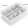 thumbnail image 5 of Stainless Steel Ice Cubes Metal Ice Cubes,Reusable Whiskey Wine Chilling Stones with Ice Tong Storage Box for Beer Whiskey (01), 5 of 5