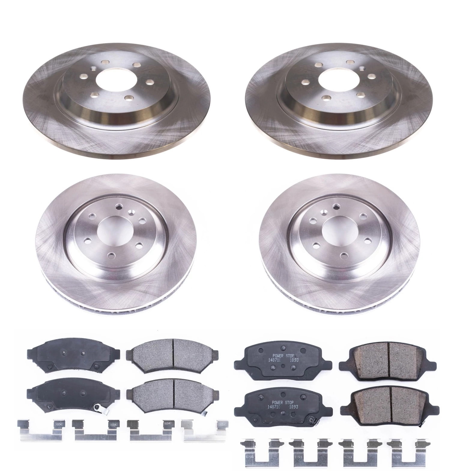 Power Stop Front and Rear Stock Replacement Brake Pad and Rotor Kit KOE6801