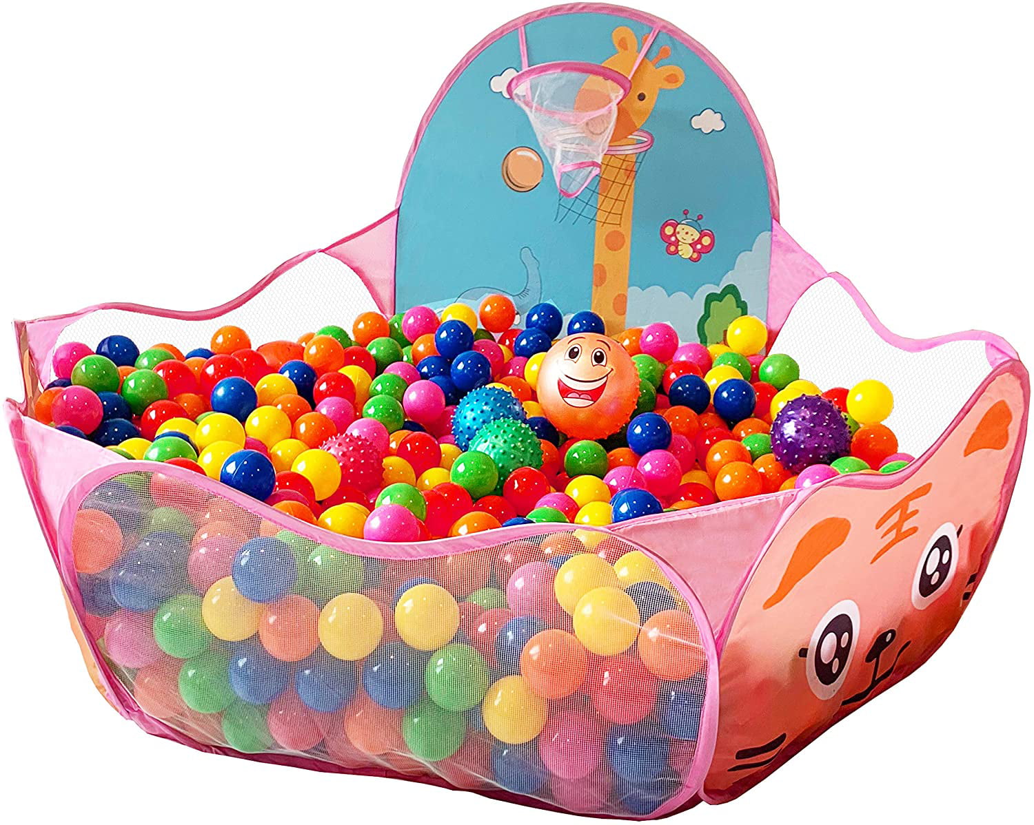 L EocuSun Kids Ball Pit Tent-Toddler Ball Pit Playpen with Zippered Storage Bag 